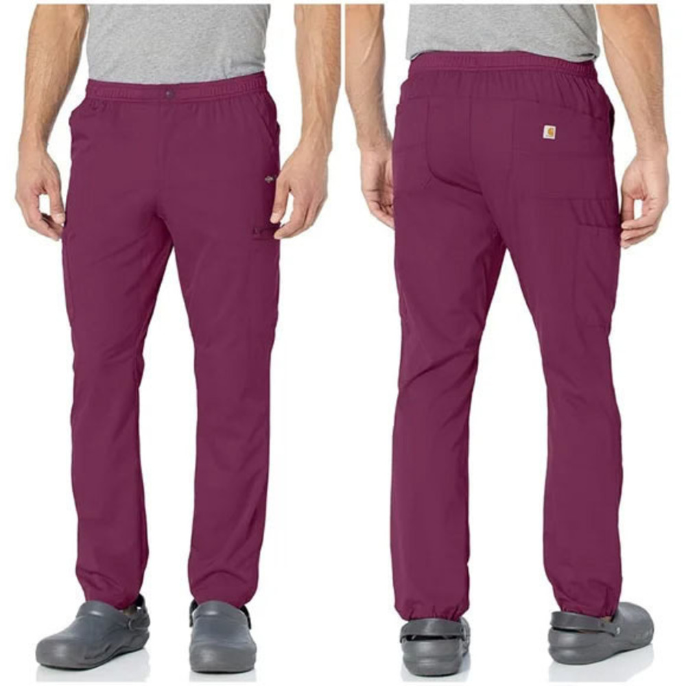 Carhartt Force Wine Athletic‎ Cargo Scrubs Pants S